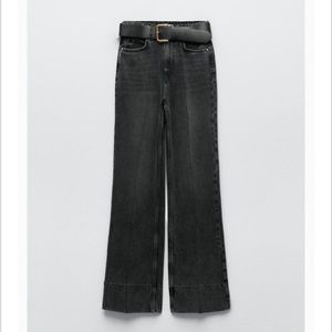 NWT - ZARA HI-RISE LONG LENGTH STRAIGHT LEG JEANS